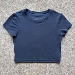 Paragon Fitwear Navy Blue Short Sleeve Crop Tee